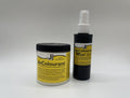 Two bottles of  deColourant on a gray background