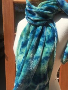 Silk Viscose dyed scarf