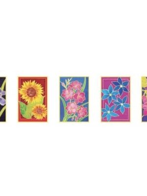 Sunflowers silk painting cards