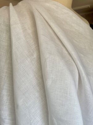 PFD white linen fabric